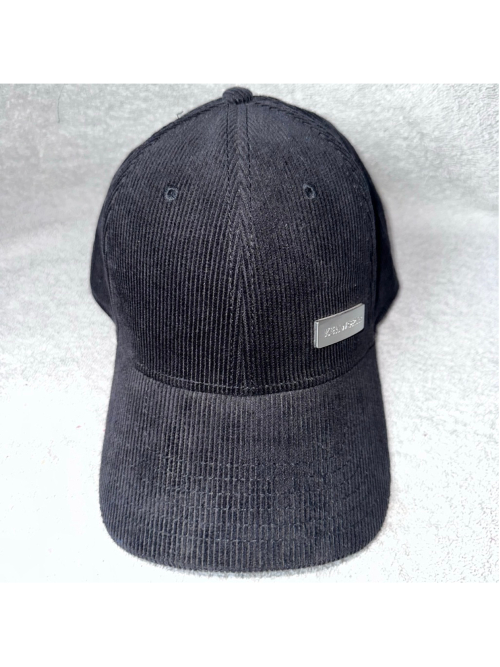 New Kenworth Black Corduroy Baseball Cap Metal Logo Adjustable Snapback OSFM